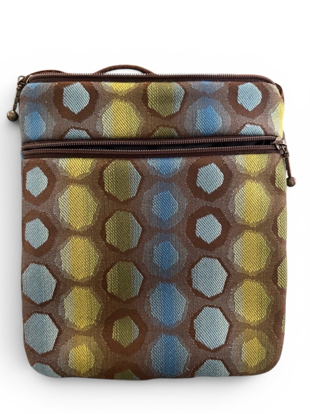 Maruca Cupcake Small Crossbody Bag Tapestry Geometric Hexagon Boho NWOT